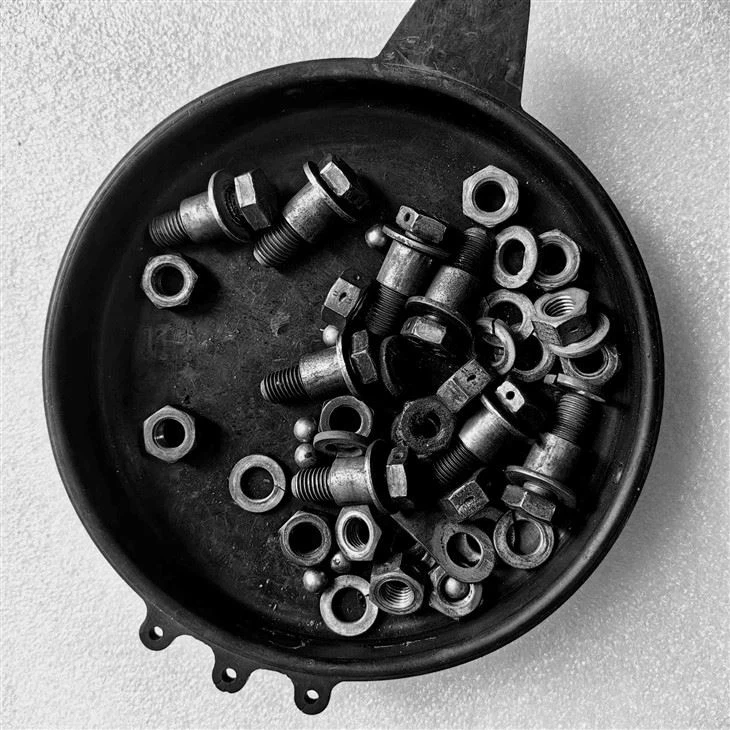 Disassembled old components